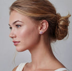 Blush Halo Moissanite Stud Earrings VAHN