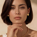 Sculpted Heart Studs VAHN