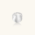 Sculptural silver dome ring in solid 925 sterling silver, front view | VAHN Jewels