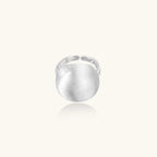 Sculptural silver dome ring in solid 925 sterling silver, front view | VAHN Jewels