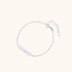 Single baroque pearl chain bracelet in rhodium-plated 925 sterling silver, front view | VAHN Jewels