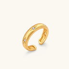 Gold cuff ring showing adjustable open band | VAHN Jewels