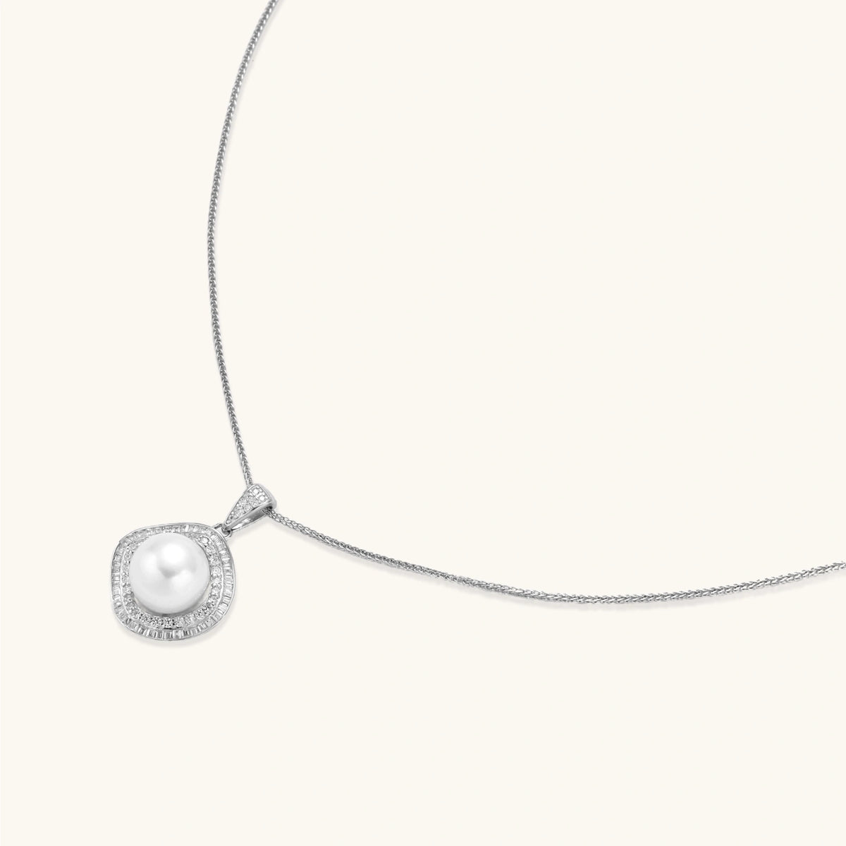 Freshwater pearl pendant necklace on an adjustable fine silver chain | VAHN Jewels